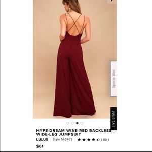 Hype Dream Red Wine Lulu’s Jumpsuit